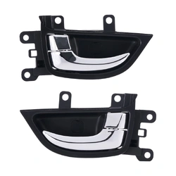 Door Handle Inner for Hyundai Elantra MD 11-15 Set of 2 Chrome REAR LEFT+RIGHT