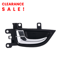 Rear Left Chrome Facial, Textured Black Base Inner Door Handle for Hyundai Elantra MD 11-15