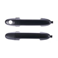 2pc Front Left & Right Outer Door Handle Primed Black For Hyundai Santa Fe CM 2005 - 2012