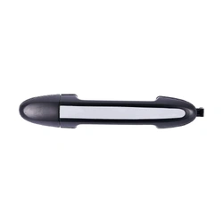 Front Left Chrome Facial, Primed Black Base Outer Door Handle Without Keyhole for Hyundai Santa Fe CM 05-12