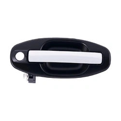 Front Left Chrome Facial, Primed Black Base Outer Door Handle for Hyundai Santa Fe SM 00-05