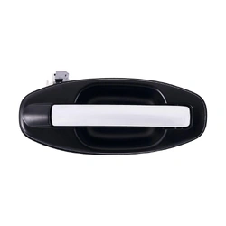Rear Right Chrome Facial, Primed Black Base Outer Door Handle for Hyundai Santa Fe SM 00-05