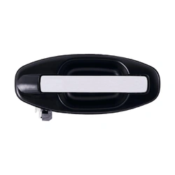 Rear Left Chrome Facial, Primed Black Base Outer Door Handle for Hyundai Santa Fe SM 00-05