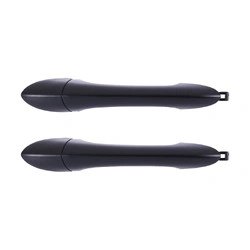2pc Rear LEFT + RIGHT Outer Door Handle Black Non Smart Key for Hyundai Sonata i45 2010-14 