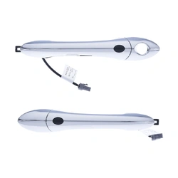 2pc FRONT Left + Right Outer Door Handle Chrome With Smart Key for Hyundai Sonata i45 2010 -14 