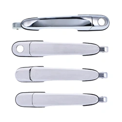 4pc FRONT REAR Left + Right Outer Door Handle Chrome for Hyundai Tucson JM 04-10