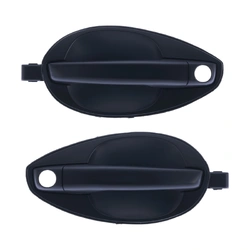 2pc Front Left & Right Outer Door Handle Black For Hyundai Tiburon 2003-08