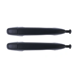 Door Handle Outer for Toyota Landcruiser Prado J120 02-09, Kluger 07-13, Camry 06-12, Aurion 06-12 Set of 2 Black REAR LEFT+RIGHT