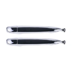 Door Handle Outer for Toyota Landcruiser Prado J120 02-09, Kluger 07-13, Camry 06-12, Aurion 06-12 Set of 2 Chrome REAR LEFT+RIGHT