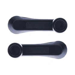 2pc Front Left + Right Door Window Winder Crank Handle Textured Black for Isuzu N Series 1984 -1993