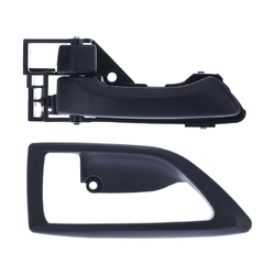 Door Handle Inner+Trim for Isuzu N-Series 08-16 Set of 2 Black FRONT LEFT