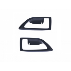 Set of 2 Front LH+RH Textured Black Inner Door Handle Trim for Isuzu N-Series 08-16