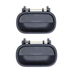 2pc Front Right & Left Outer Door Handle Textured Black For Isuzu N Serie 1994 - 2008