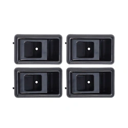 4pc Front Rear Left & Right Inner Door Handle Texture Black For Toyota Corolla Hilux Hiace Starlet Landcruiser J70