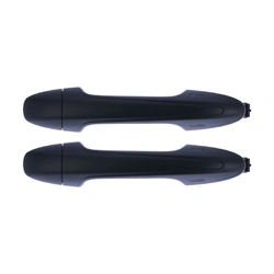 Set of 2 REAR LH + RH Door Handle Outer Black for Toyota Hilux 15-20/ RAV4 12-19 