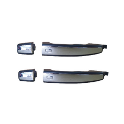 Set of 2 Rear LH+RH Chrome Facial, Primed Black Base Outer Door Handle W/Smart Entry for Holden Commodore 13-17, Barina 11-18, Cruze 09-16 etc