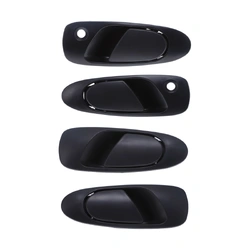 Set of 4 FRONT & REAR LEFT + RIGHT Outer Door Handle Black for Honda Civic EG EH 1991 -95