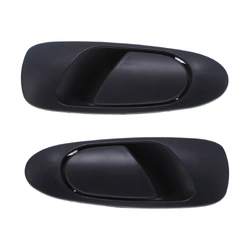 Set of 2 REAR LEFT + RIGHT Door Handle Outer Black for Honda Civic EG EH 1991 -95