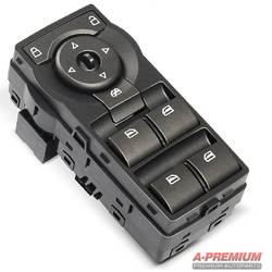 Master Window Switch for With Holden VE Commodore 4 Button With Green Illumination Silver Grey Statesman WM