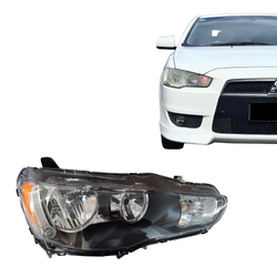 Aftermarket - Right Halogen Head Lamp, Manual Adjust for Mitsubishi lancer CJ/CF 07-17 Sedan /Hatch