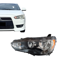 Aftermarket - Left Halogen Head Lamp, Manual Adjust for Mitsubishi lancer CJ/CF 07-17 Sedan /Hatch