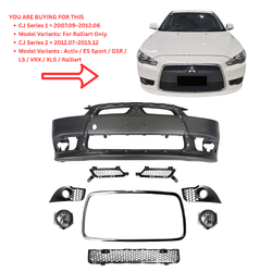 Ralliart Style Front Bar Cover Kit Fit Mitsubishi Lancer CJ 07-15