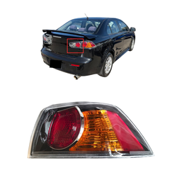 Aftermarket - Right Tail Lamp Outer, Black Base for Mitsubishi lancer CJ/CF 07-17 Sedan