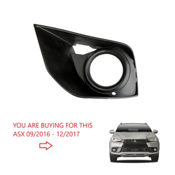 Aftermarket - Front Bar Grille With Fog Light Mount Left Side for Mitsubishi ASX XC 16-19