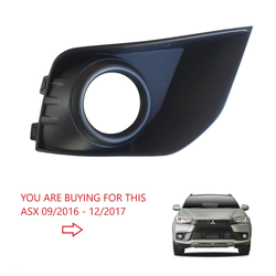 Aftermarket - Front Bar Grille With Fog Light Mount Right Side for Mitsubishi ASX XC 16-19