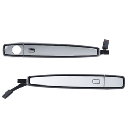 Set of 2 Front LH+RH Chrome Facial, Primed Black Base Outer Door Handle W/Smart Entry for Holden Barina 11-18, Caprice 13-17, Cruze 09-16