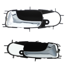 Set of 2 Front or Rear, LH+RH Chrome Facial, Textured Black Base Inner Door Handle for Holden Viva JF 05-09