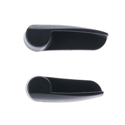Set of 2 Rear LH+RH Textured Black Inner Door Handle for GMC Canyon 04-12, Chevy Colorado 04-12, Isuzu D-max 02-11 US Extended Cab