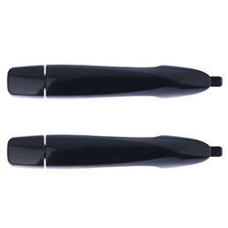 Set of 2 Rear LH+RH Smooth Black Outer Door Handle W/o Smart Entry for Nissan Qashqai J11 14-21