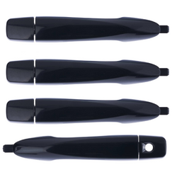 Set of 4 Smooth Black Outer Door Handle W/o Smart Entry for Nissan Qashqai J11 14-21