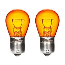 2x S25 Amber Bayonet Globe Bulb PY21W 12V 21W BAU15S