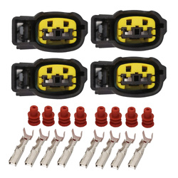 4 Pcs Set of 2 Pins Ignition Coil Connector Plug Socket fits Hyundai Nissan Kia 49093-0211