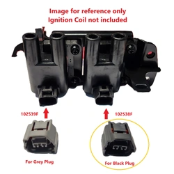 2 Pins Ignition Coil Connector Plugs Black fits Hyundai Getz/Accent, Kia Rio