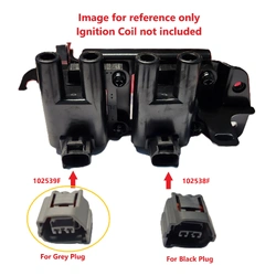 2 Pins Ignition Coil Connector Plugs Grey fits Hyundai Getz/Accent, Kia Rio 