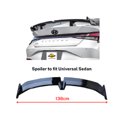 PRO Style Rear Wing Boot Spoiler Gloss Black for Universal Sedan