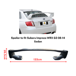 Rear Wing Boot Spoiler Matte Black for Subaru Impreza WRX G3 08-14 Sedan