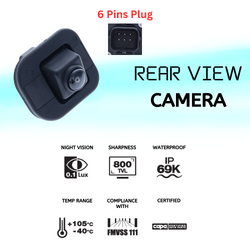 Reverse Camera OE Connector 6 Pins for Nissan Pulsar B17 13-18 Sedan
