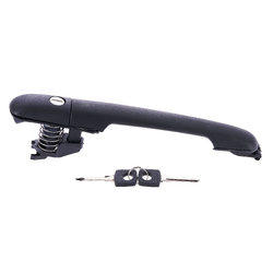 Front Left, Front Right Textured Black Outer Door Handle With Keys for Mercedes-Benz Atego, Axor, Sprinter 95-06, Vito 98-04, Volkswagen LT 99-07