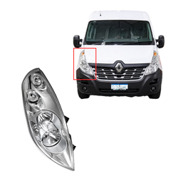 Aftermarket - Head Lamp, No Static Corner Light  Right Side for Renault Master X62 11-19 Van/Bus/Cab Chassis