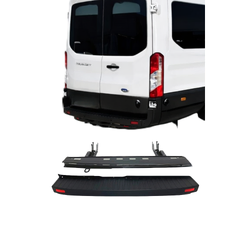 Aftermarket Rear Bar Cover With Reinforcement Foot Step Bracket for Ford Transit VO 14-19 Van/Bus