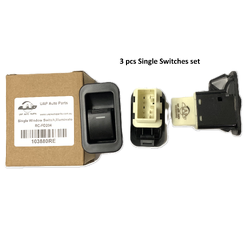 3 pcs Single Window Switch With Illuminaton 6 Pins for Ford Falcon FG/FGX 08-16, Territory SX/SY/SZ 04-14