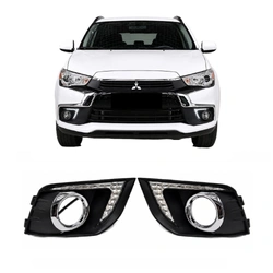 Aftermarket - Daytime Running Light, Lamp W/Fog Light Cover LH & RH Kit for Mitsubishi ASX XC 16-17