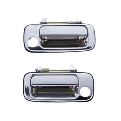 2 Pair Front Left & Right Outer Door Handle Chrome With Keyhole For Landcruiser J80 1990~98